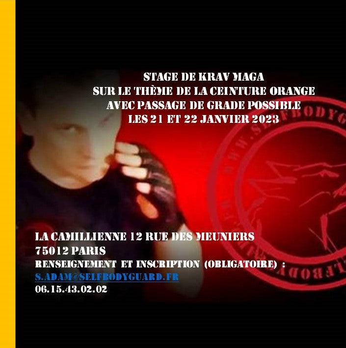 Stages les 21 et 22 Janvier 2023