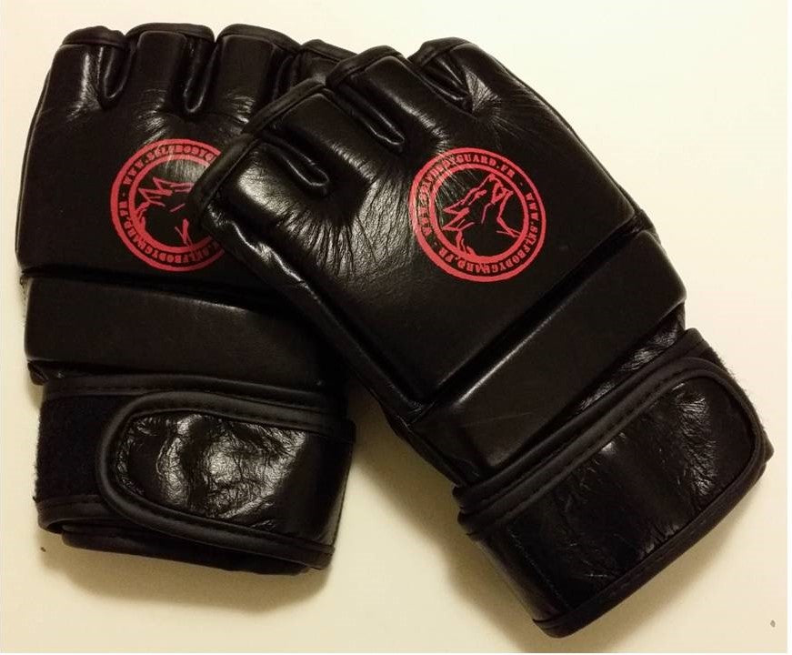 Gants Mitaine MMA en cuir SELFBODYGUARD
